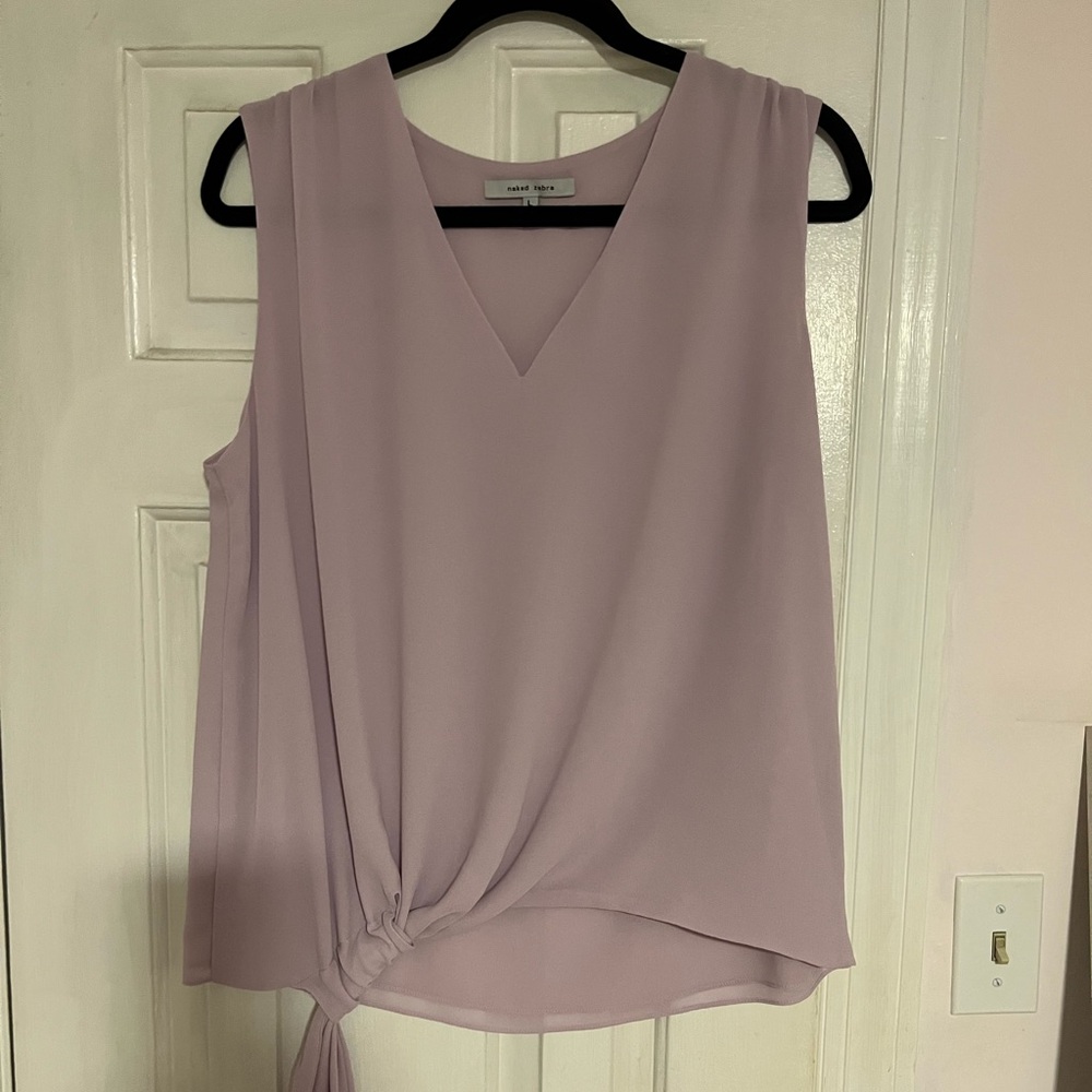 Naked Zebra Mauve Sleeveless Blouse
